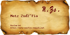 Metz Zsófia névjegykártya